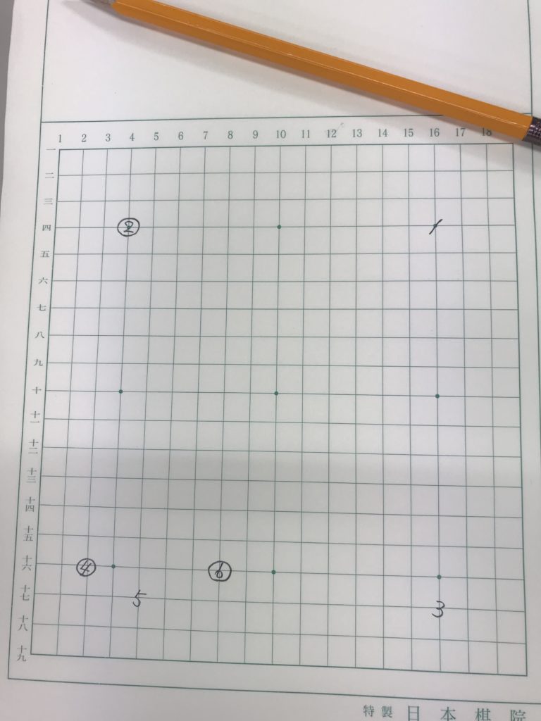 棋譜を鉛筆で書く方法